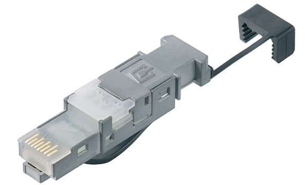 TELEGÄRTNER Stecker, TP/RJ45, Feldkonfektionierbar,CAT6,STX,Schwarz, für Volldr