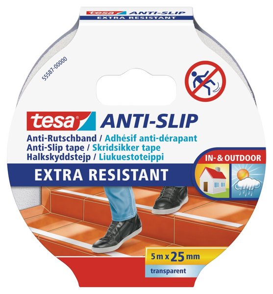 TESA Anti-Rutschband 5m 25mm transparent