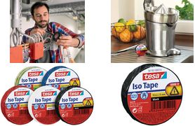 TESA Isolierband ISO TAPE, 19 mm x 20 m, schwarz Klebeband zum Isolieren und Re