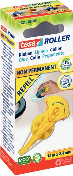TESA Roller Kleben Non Permanent ecoLogo Nachfüllkassette HF