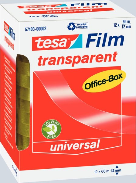 TESA Transp.Film 66mx12mm,12st