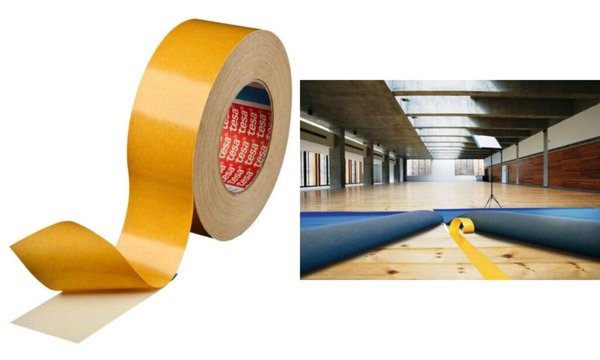 TESA fix doppelseitiges Klebeband 4964, 19 mm x 50 m reißfester Gewebeträger, b