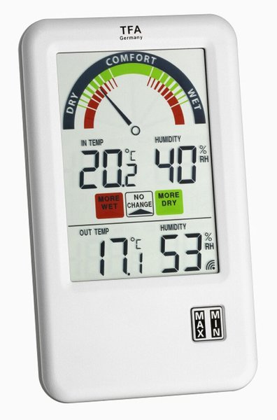 TFA 30.3045.IT BEL-AIR Funk Hygrometer, weiß