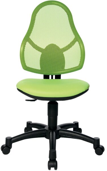 Drehstuhl Junior Open Art, schwarz/ apfelgrün, ohne Armlehne, Fußkreuz