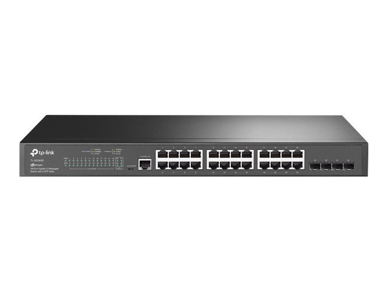 TP-LINK JetStream24-Port Gigabit L2 Managed Switch with 4 Gigabit SFP Slots