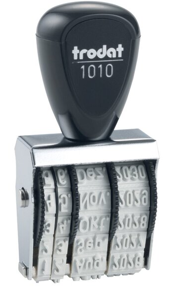 Datumstempel Classic 1010 Ziffernhöhe 4mm, rot/grau