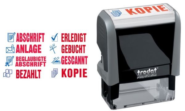 TRODAT Textstempelautomat ECO Printy Office 12476,50cm (4912")ERLEDIGT - für de