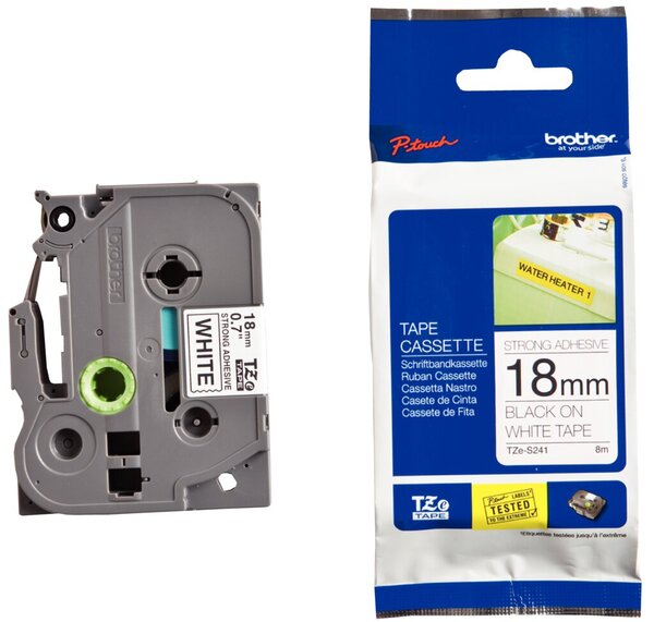Tape TZES241/ weiß/bk / 8m / 18mm/PT1000