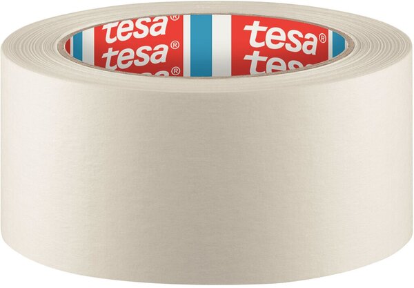 Tesapack Papier, 50m x 50mm, weiß selbstklebend, lösungsmittelfrei,