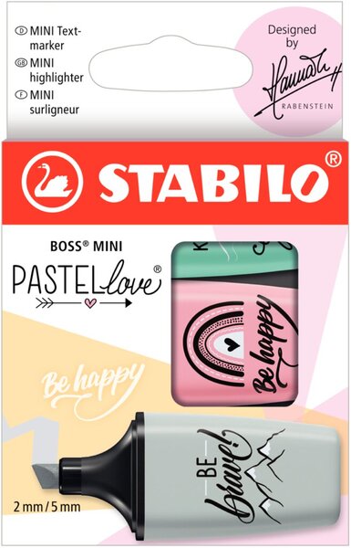 Textmarker Stabilo BOSS MINI 2-5mm, 3erEtui sortiert