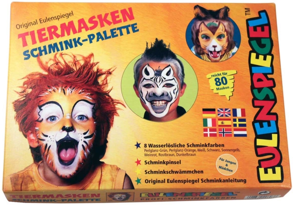 Tiermasken Schmink-Palette, Nr: 208038