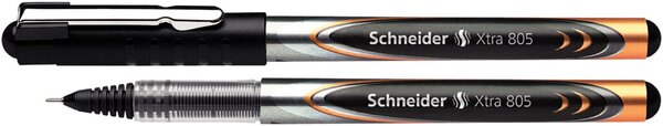 Tintenkugelschreiber XTRA 805 0,5mm, Röhrchenspitze, schwarz
