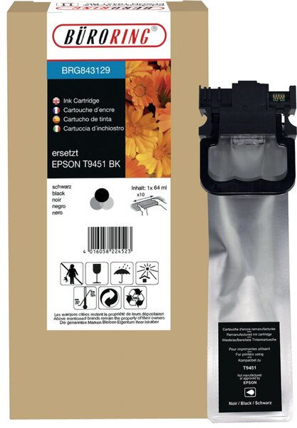 Tintenpatrone XL schwarz für Workforce Pro WF-C5210DW, 5290DW,