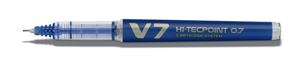 Tintenroller Hi-Tecpoint V7, 0,4mm, blau, Kappenmodell, mit Flüssig-