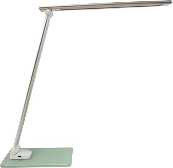 Tischleuchte POPY LED, weiß, dimmbar stabiler Glasfuß, Sensorschalter