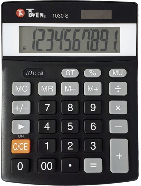 Tischrechner 1030S, 10-stellig, schwarz, Prozent-, Korrekturtaste
