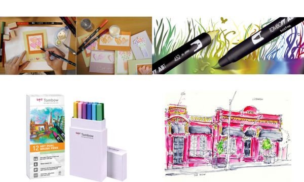 Tombow Doppelfasermaler ABT DUAL B RUSH PEN, Pastellfarben (1230094)