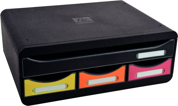 Toolbox 3 Schübe schmal und hoch, 1 Schub für A4 Format, harlekin,