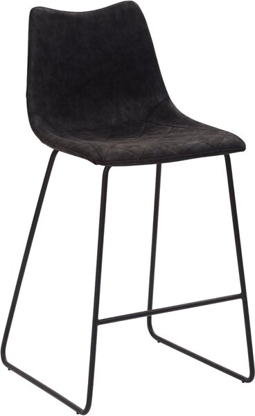 Tresenhocker 1175 Kufengestell schwarz Kunstleder Vintage Look schwarz