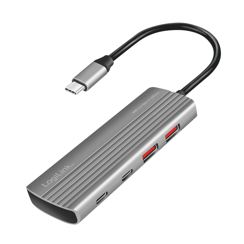 LogiLink USB 3.2 Ultra-Slim-Hub, 4-Port, 2x USB-A, 2x USB-C