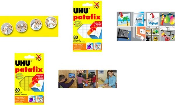 UHU Klebepads patafix, wieder ablös bar, gelb (5650650)