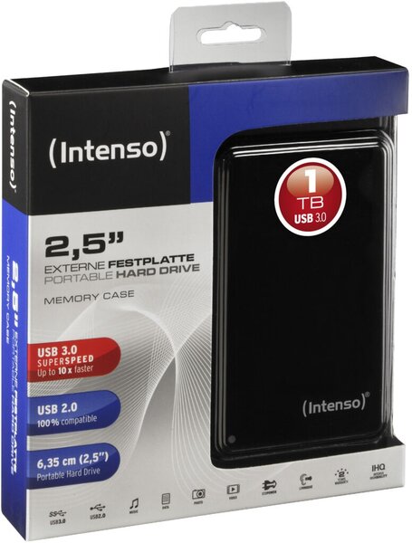 USB3.0 1TB Intenso Memory Case schwarz