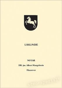 Urkundenumschläge Niedersachsen chamois, 1-farbiger Druck, schwarz Urkundenumschläge Niedersachsen chamois, 1-farbiger Druck, schwarz