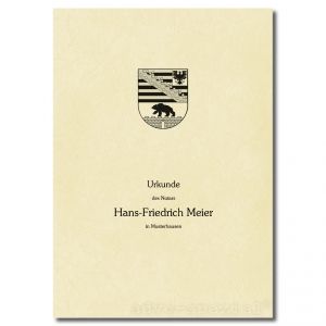 Urkundenumschläge Sachsen-Anhalt chamois, 1-farbiger Druck, schwarz Urkundenumschläge Sachsen-Anhalt chamois, 1-farbiger Druck, schwarz