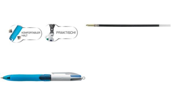 BIC Druckkugelschreiber 4 Colours G rip, 0,32 mm (5103314)