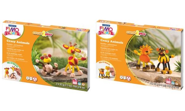 FIMO kids Modellier-Set Create&Play Crazy Animals, Level 2 (57890131