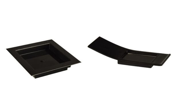 PAPSTAR Fingerfood-Teller, 40 x 100 mm, schwarz (6485702)