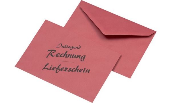 MAILmedia Briefumschlag C6 "Lieferschein/Rechnung", rot