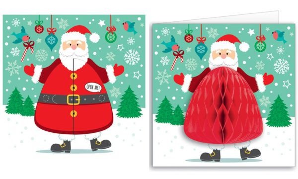 SUSY CARD Weihnachtskarte Honeycom b Xmas Man (40014272)