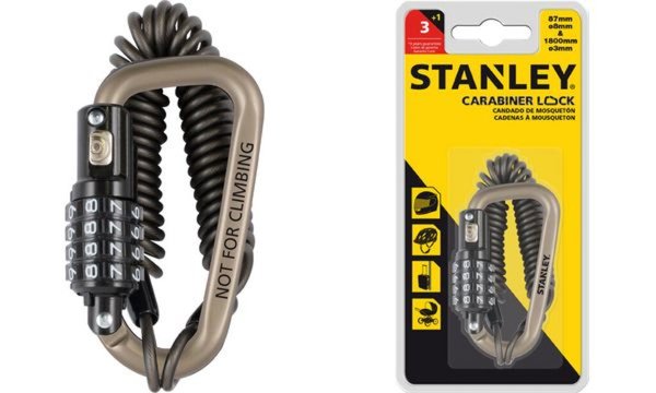 STANLEY Karabinerschloss Carabiner Lock, 180 cm Kabel (3100069)