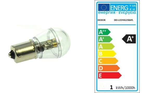 DIODOR LED-Lampe 16er Stiftsockel, 0,7 Watt, Sockel: BA15s (11550027)