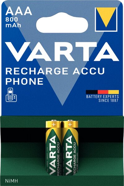 VARTA Akku Phone Power T 398 (AAA)Ni-MH 1,2V 750 mAh VE 2 2er-Blister
