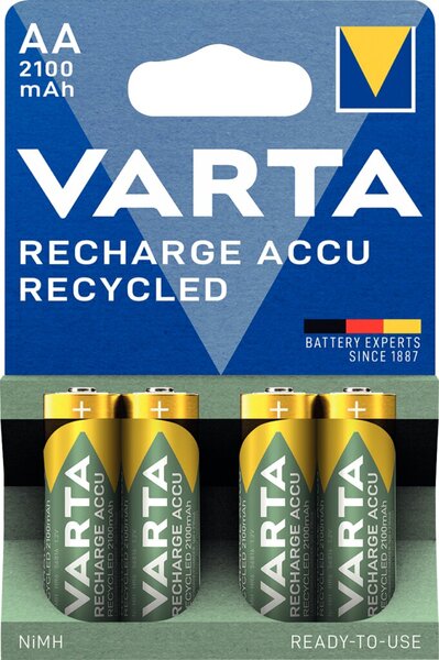 VARTA Akku RECHARGE Recycled AA  HR6  2100mAh           4St.