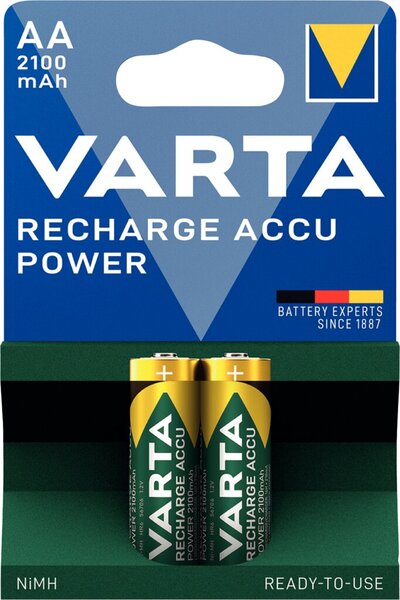 VARTA Rechargeable Power Accu Ready2Use Mignon 2er-Pack 2.100 mAh