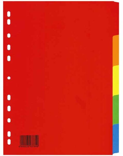 Register A4 5tlg Karton 