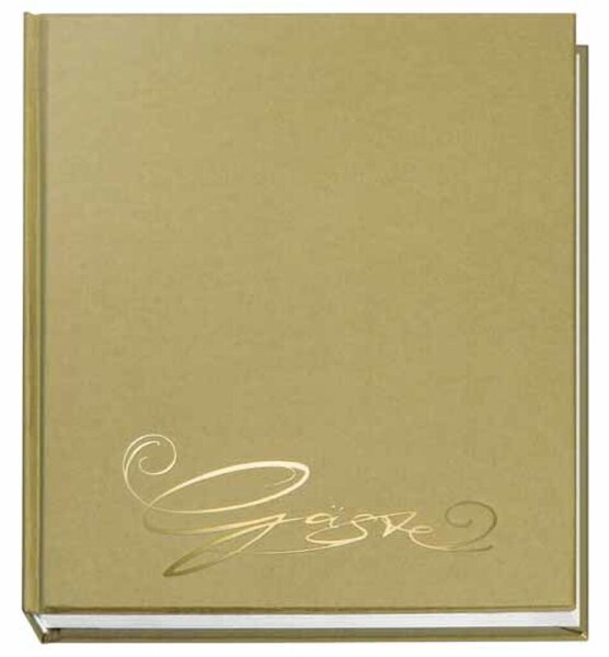 Gästebuch gold Classic,144S 205x240 m. Farbpräg.