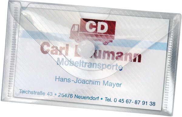 Visitenkartenetui Crystal 100x60mm, pp, 10er SB-Packung