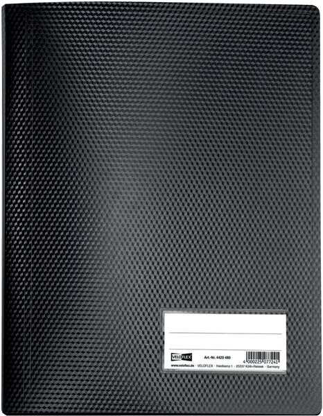 Sichtbuch Diamond, DIN A4, schwarz, 20 Hüllen, PP-Vollkunststoff, Hüllen