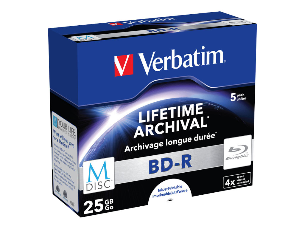 VERBATIM BD-R M-disc Single Layer 4x VERBATIM BD-R M-disc Single Layer 4x
