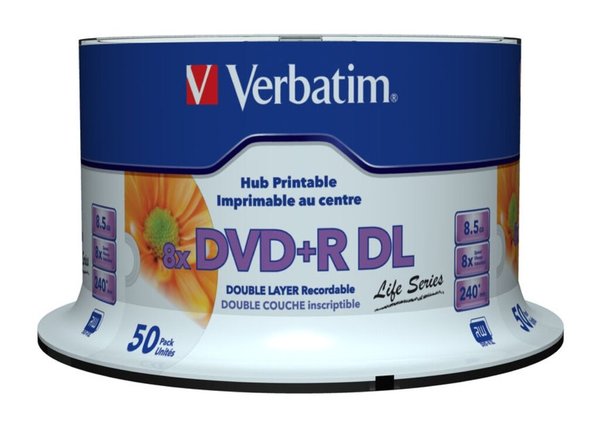 VERBATIM DVD+R Double Layer 8X 8.5GB VERBATIM DVD+R Double Layer 8X 8.5GB
