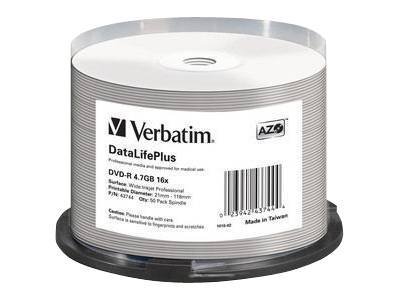 VERBATIM MED DVD-R Verbatim / 4.7 GB / 16x / 050er / CB / Dru NON-ID