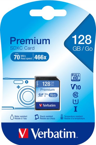 VERBATIM SECURE DIGITAL CARD XC 128GB
