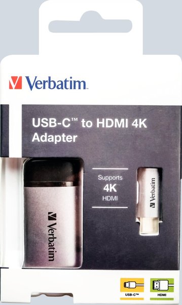 VERBATIM USB-C Verbatim zu HDMI 4K Adapter USB 3.1 GEN 1/HDMI