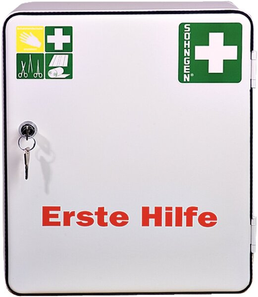 Verbandschrank Heidelberg, weiß mit Füllung Standard DIN 13157