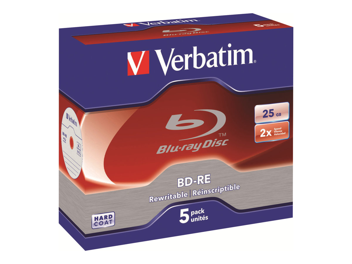 Verbatim BD-RE 25GB 2x, 5er Jewelcase