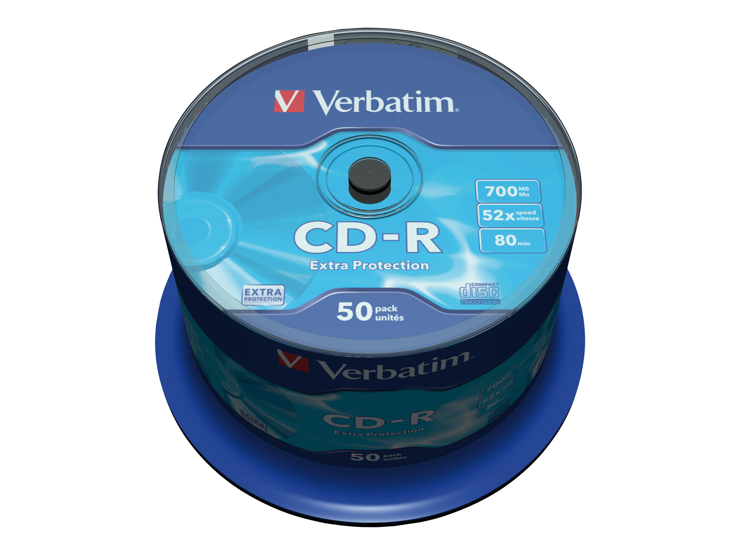 Verbatim CD Rohling 80min 700MB    48xSp. Spindel Crystal